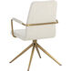 Hilda Chacha Cream Swivel Dining Armchair, Swivel